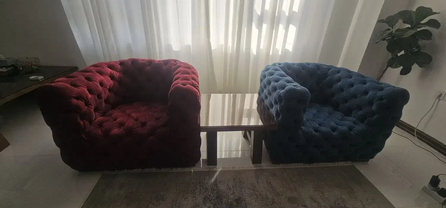 مبل ۷ نفره و میز نهارخوری ۶ نفره|مبلمان خانگی و میز عسلی|پرند, فاز ۱|دیوار