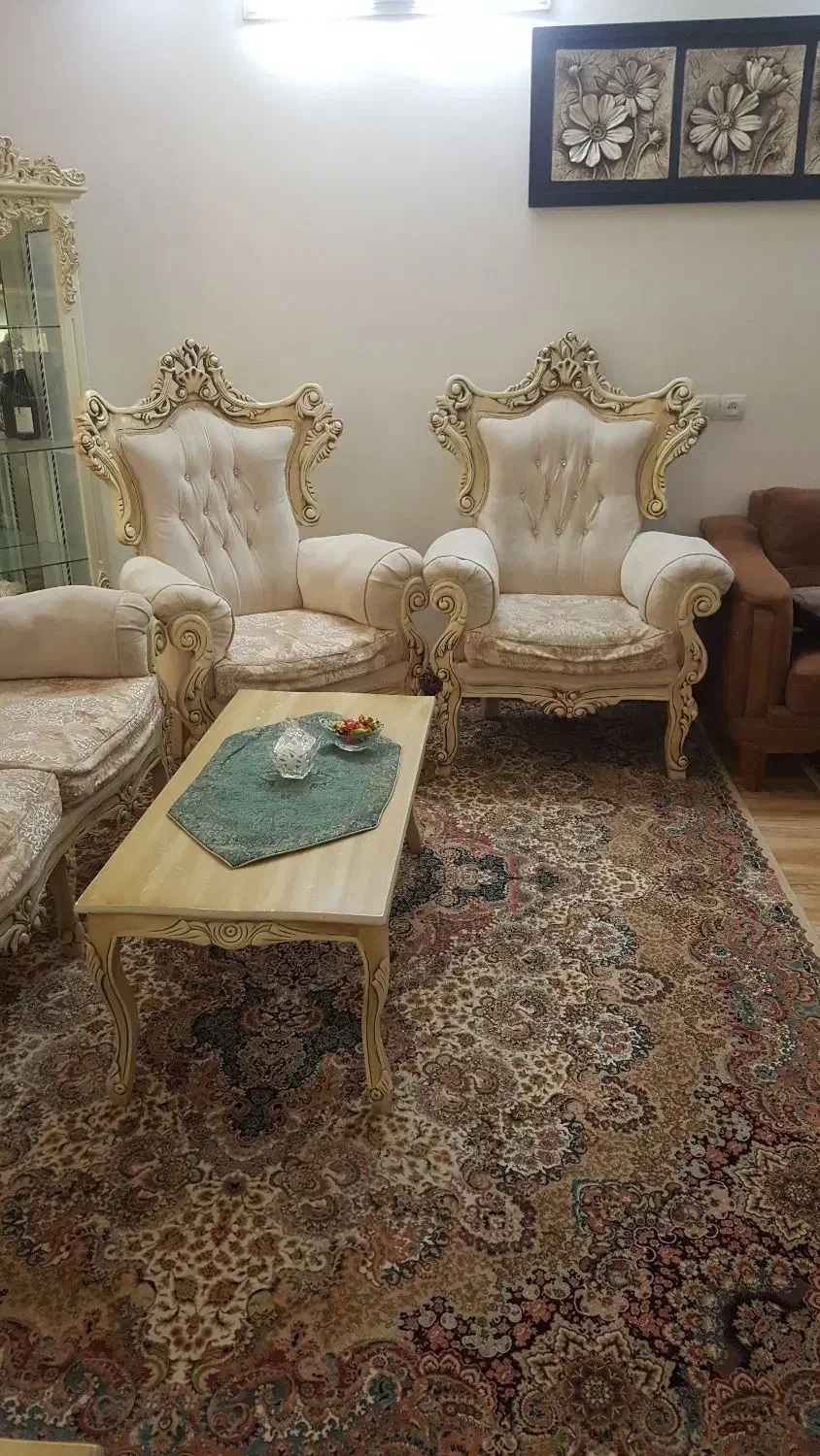 مبلمان سلطنتی ۷نفره|مبلمان خانگی و میز عسلی|تاکستان, |دیوار