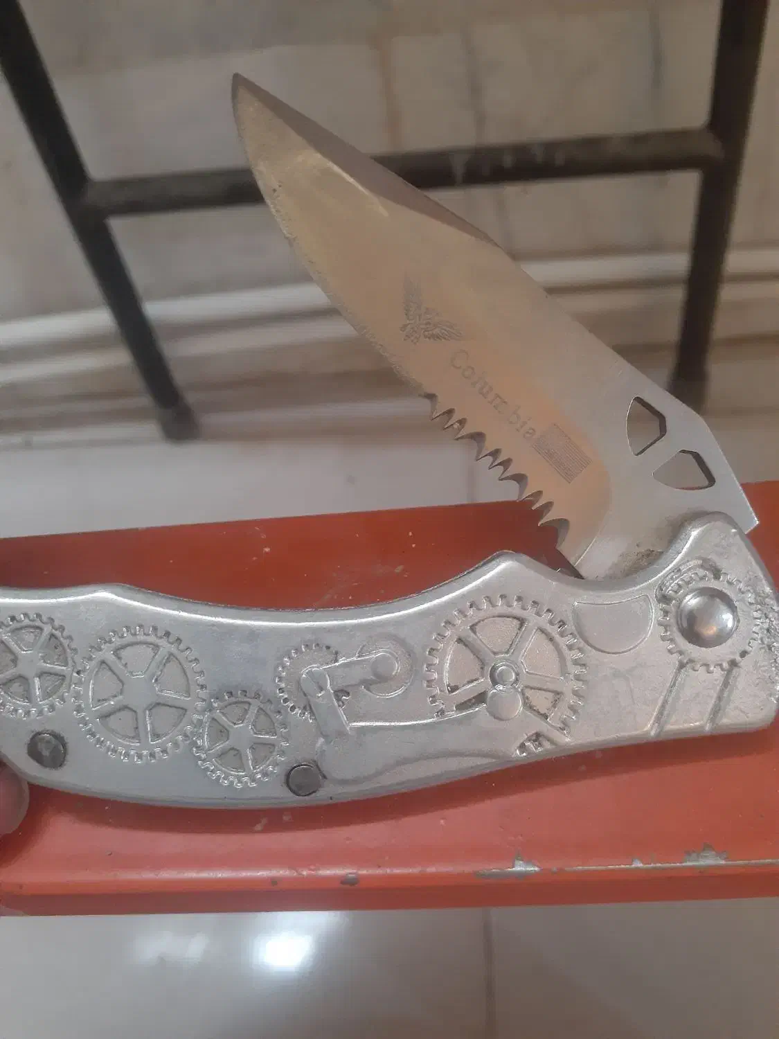 چاقوی کوهنوردی و گردش امریکایی اصل با ساعت اورینت|کلکسیون و سرگرمی|کاشمر, |دیوار