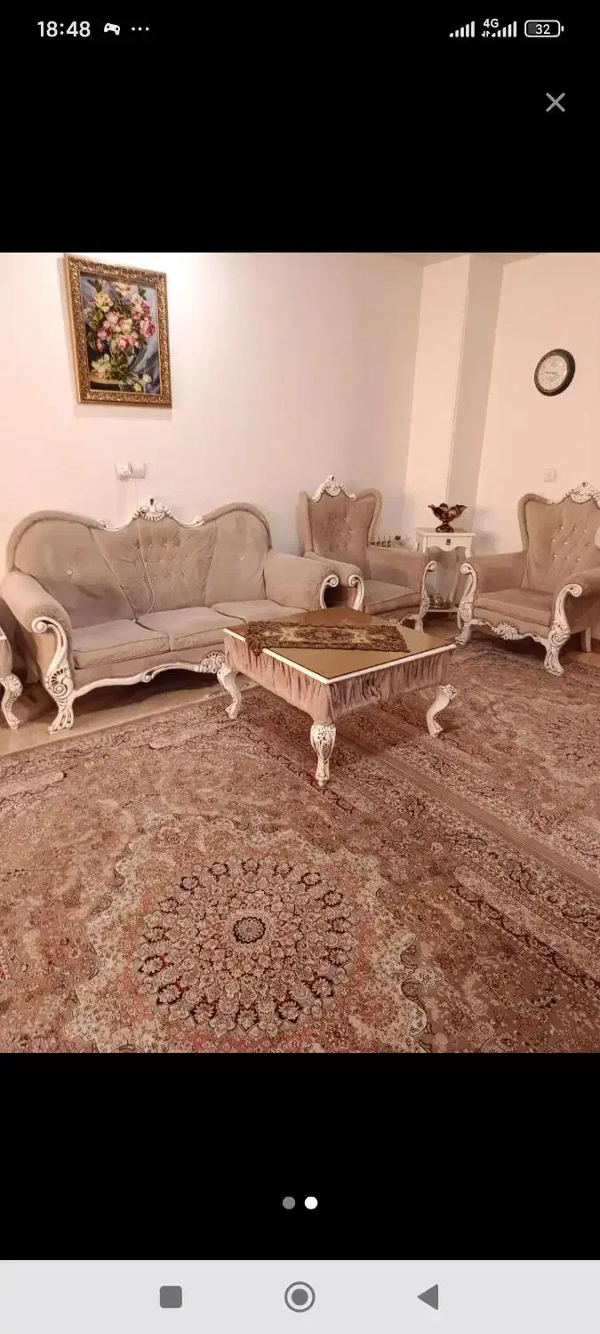 مبل ۷نفره چوب|مبلمان خانگی و میز عسلی|اندیشه, شهرک مریم|دیوار