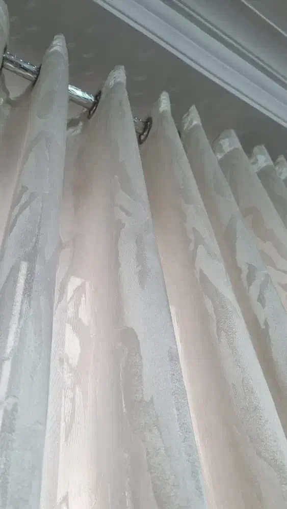 پرده حریر ساتن طرح پتینه ترک پانچ نونو|پرده، رانر، رومیزی|لاهیجان, کوی آزادگان|دیوار