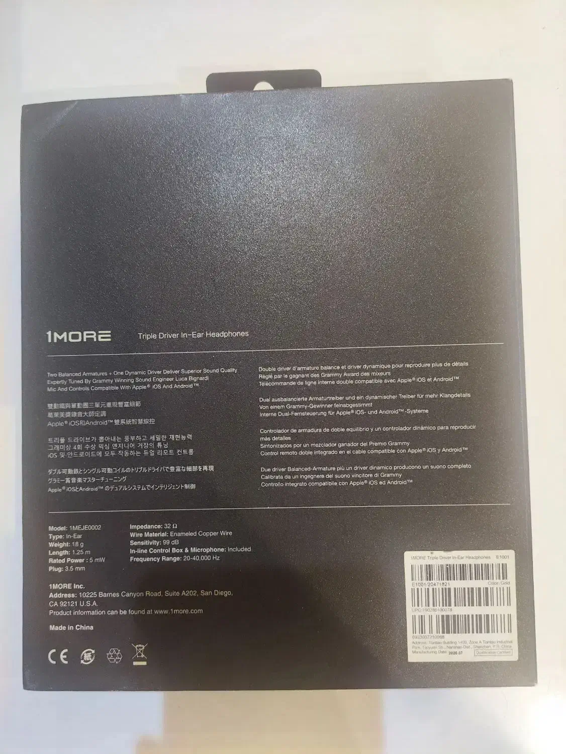 هدفون سیمی 1More Triple Driver E1001|لوازم جانبی موبایل و تبلت|مشهد, کوثر|دیوار