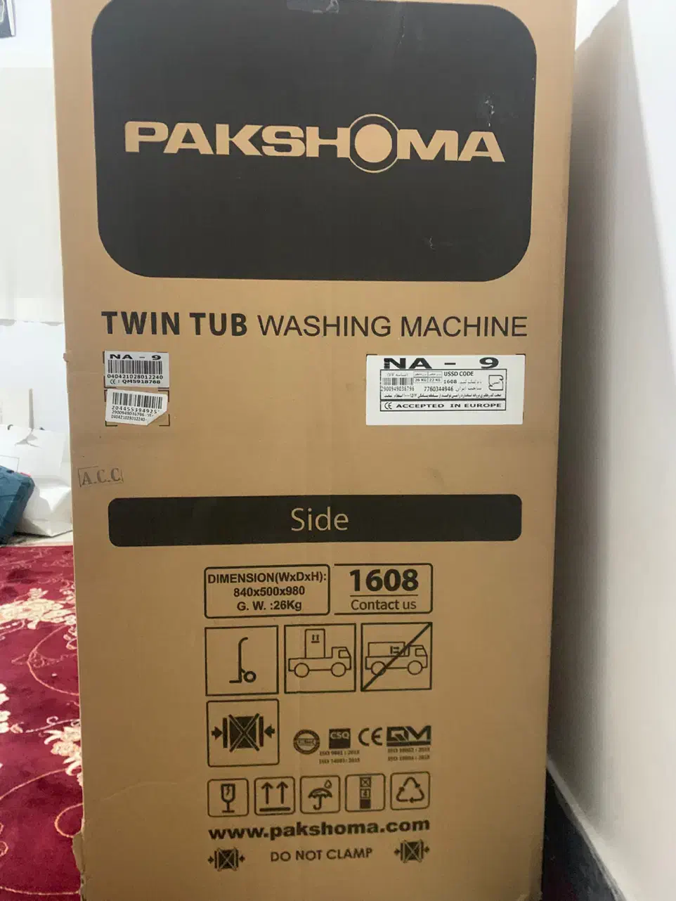 ماشین لباسشویی دوقلو پاکشوما 9 کیلویی نو|ماشین لباسشویی و خشککن لباس|قم, شهرک مهدیه|دیوار