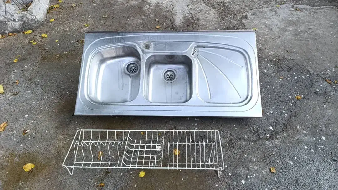 سینک ظرفشویی رو کار در حد نو با آبچکان|مصالح و تجهیزات ساختمان|کرج, شهرک سهرابیه|دیوار