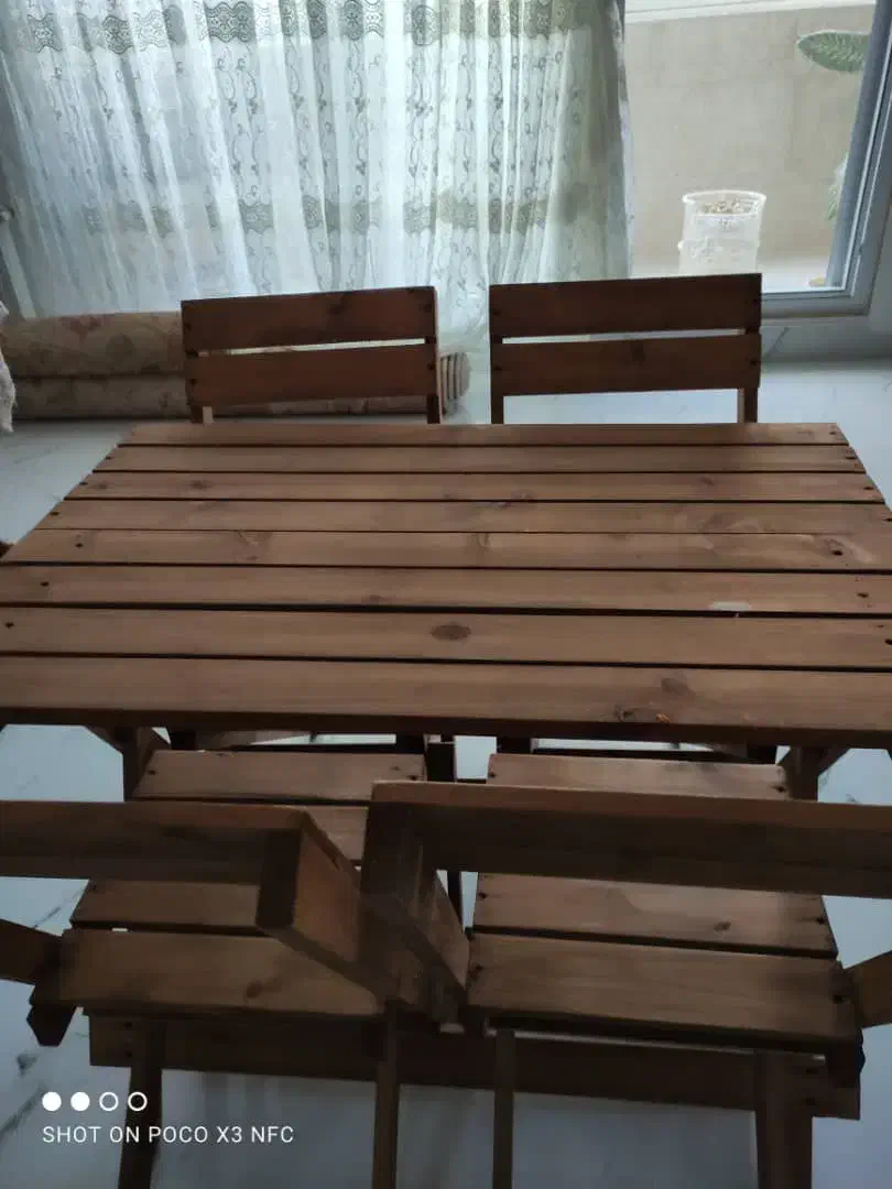 میز و صندلی چوبی|میز و صندلی غذاخوری|بندر انزلی, نیمه شعبان|دیوار