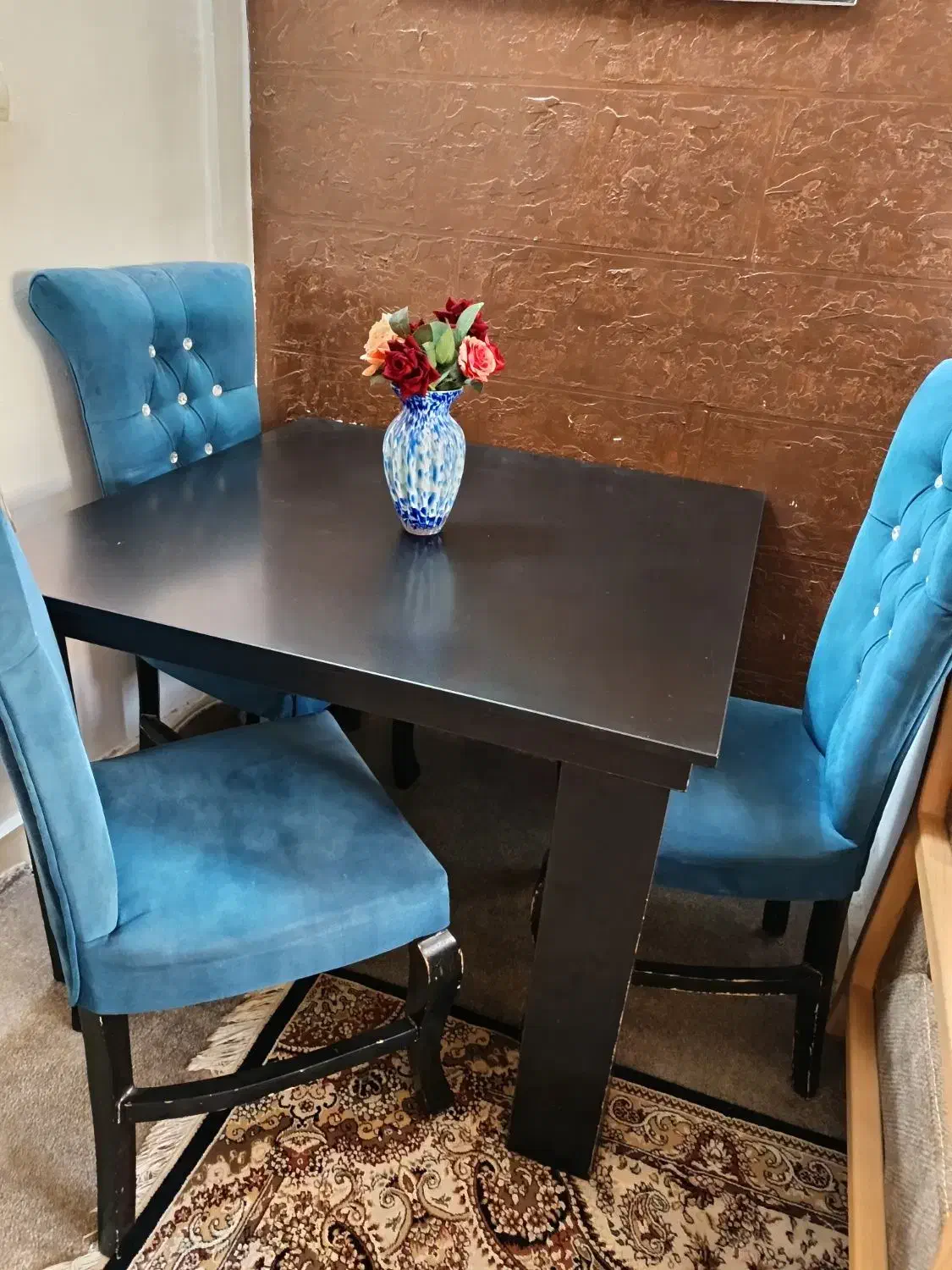 میز سه نفره ناهارخوری|میز و صندلی غذاخوری|لار, |دیوار