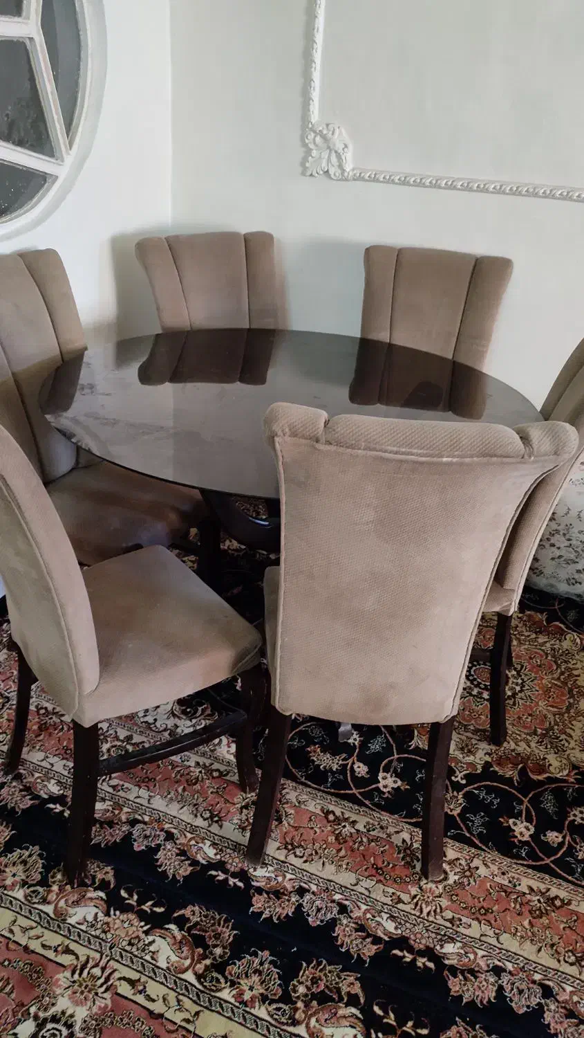 میز ناهار (نهار) خوری شش نفره|میز و صندلی غذاخوری|خرم‌آباد, |دیوار