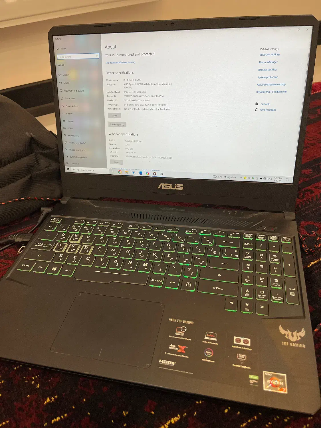 Asus tuf Gaming fx505D|رایانه همراه|خرمآباد, |دیوار