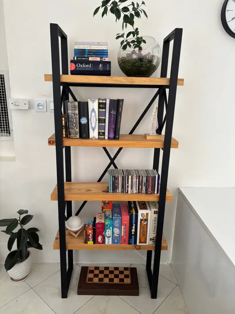 کتابخانه|کتابخانه، شلف، قفسههای دیواری|شیراز, باغ تخت|دیوار