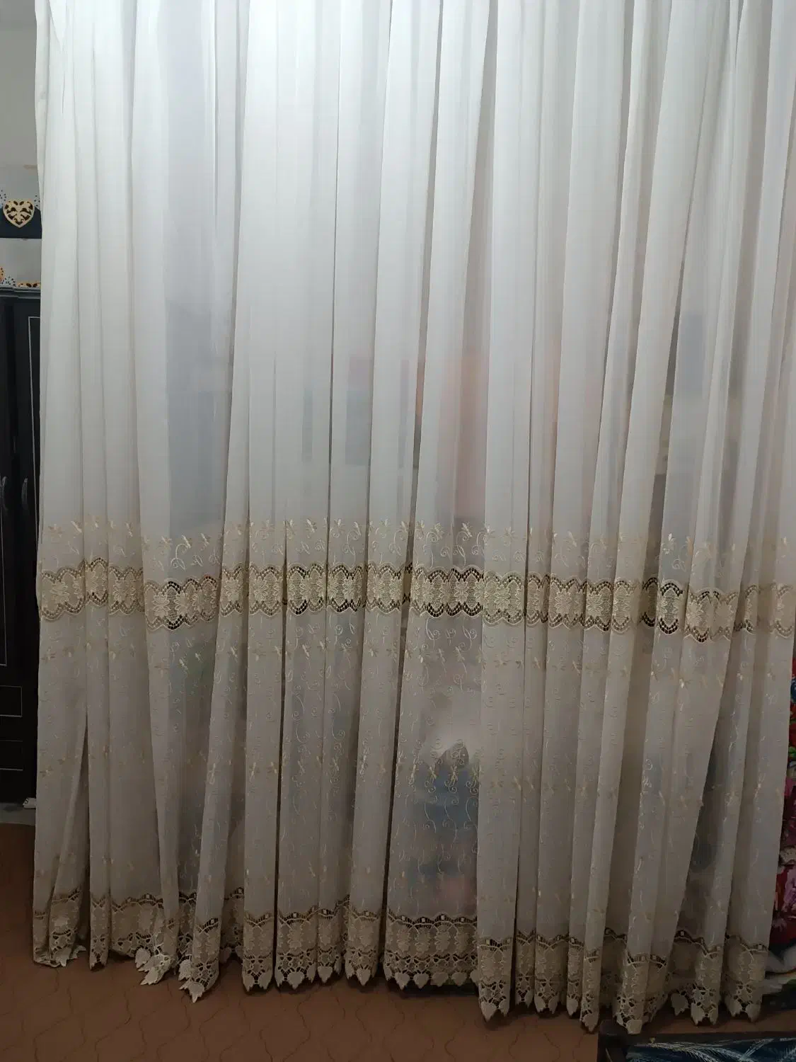 پرده حریرو گیپوری|پرده، رانر، رومیزی|پارس‌آباد, |دیوار