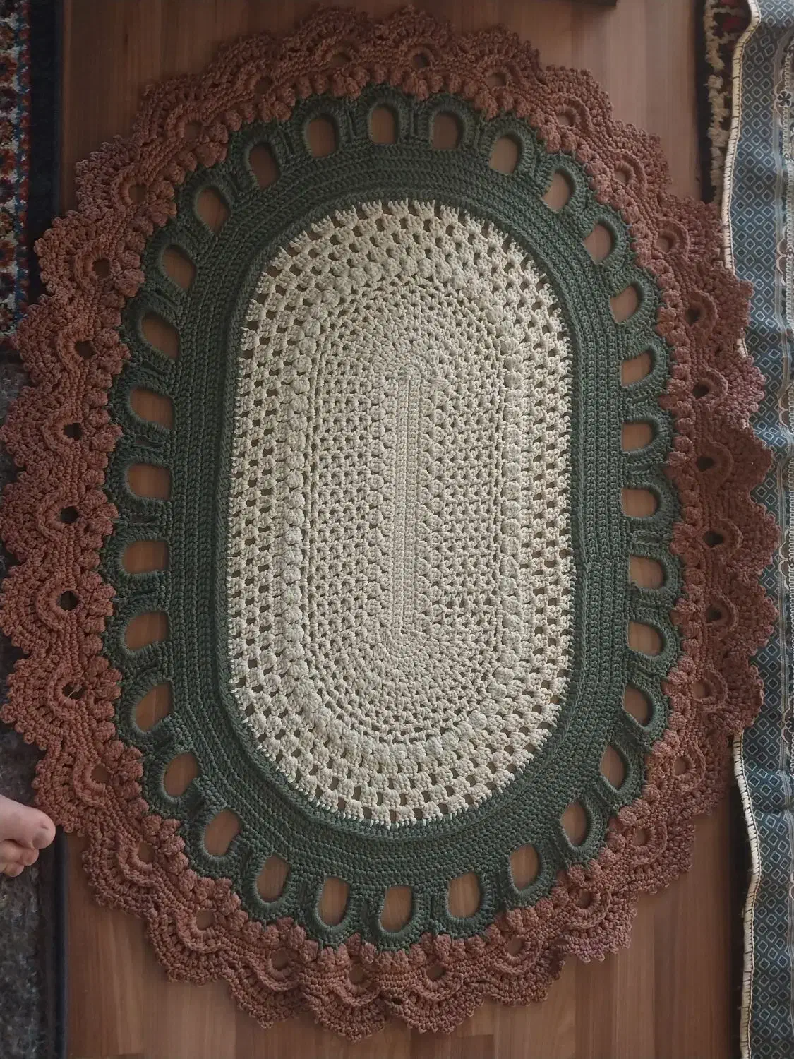 پادری دست باف مکرومه|پادری|تبریز, |دیوار