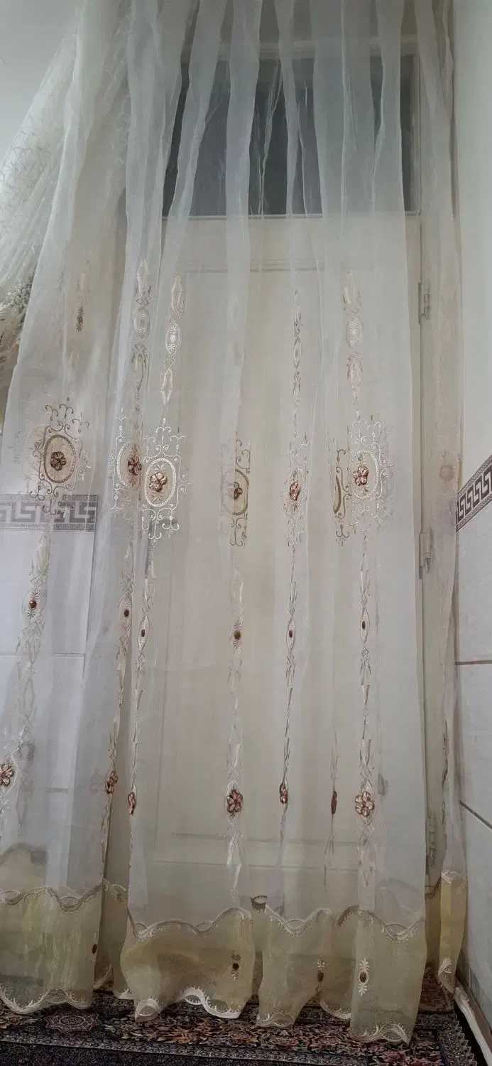 پرده حریر شیشه ایی|پرده، رانر، رومیزی|اشتهارد, |دیوار