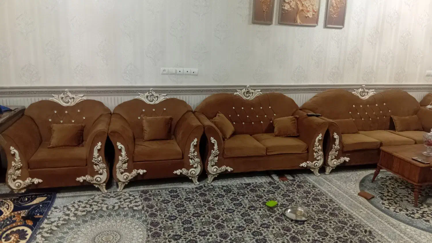 مبل 7نفره راحتی|مبلمان خانگی و میز عسلی|نسیمشهر, |دیوار