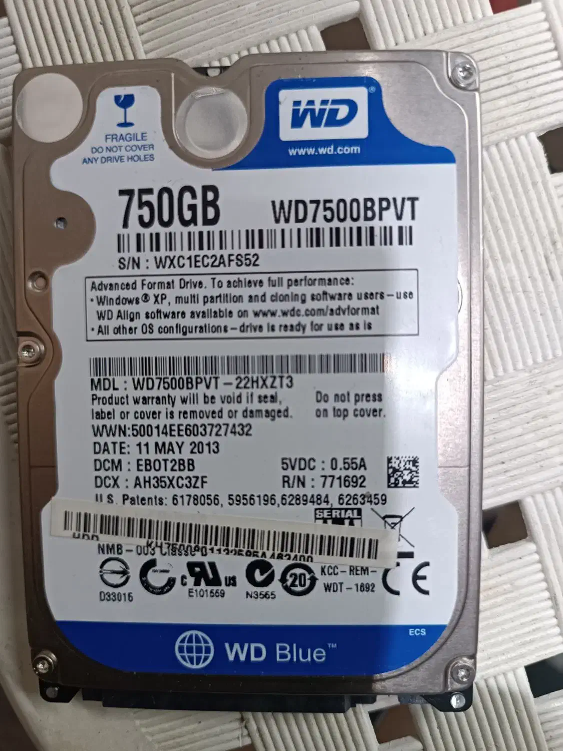 هارد لپتاب 750 درستی 100|قطعات و لوازم جانبی رایانه|ارومیه, |دیوار