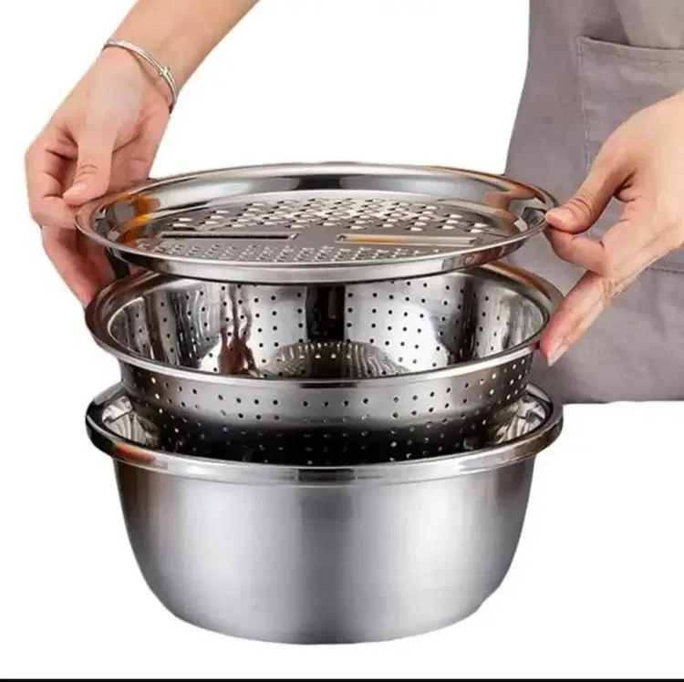 آبکش و لگن استیل به همراه رنده، برند BASIN|ظروف پختوپز|تهران, قصر فیروزه ۲|دیوار