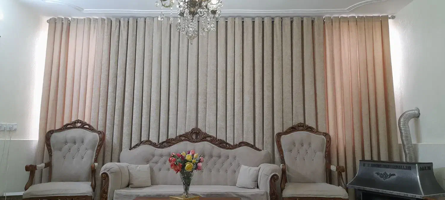 پرده مخمل پانچ شانل|پرده، رانر، رومیزی|ورامین, ورامین|دیوار