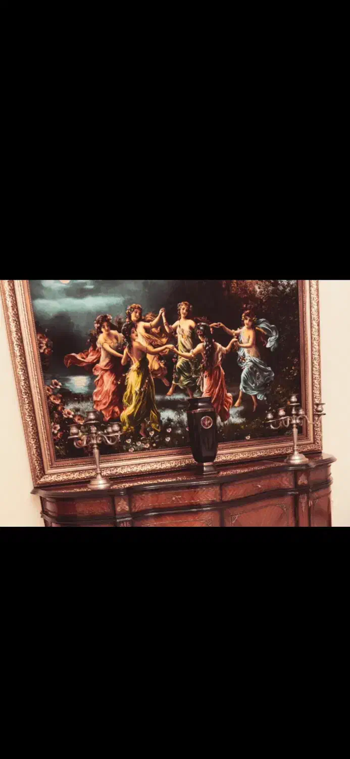 فرش دستبافت ابریشم رقص مهتاب اصلیترین نسخه|تابلو فرش|مشهد, سجاد شهر|دیوار