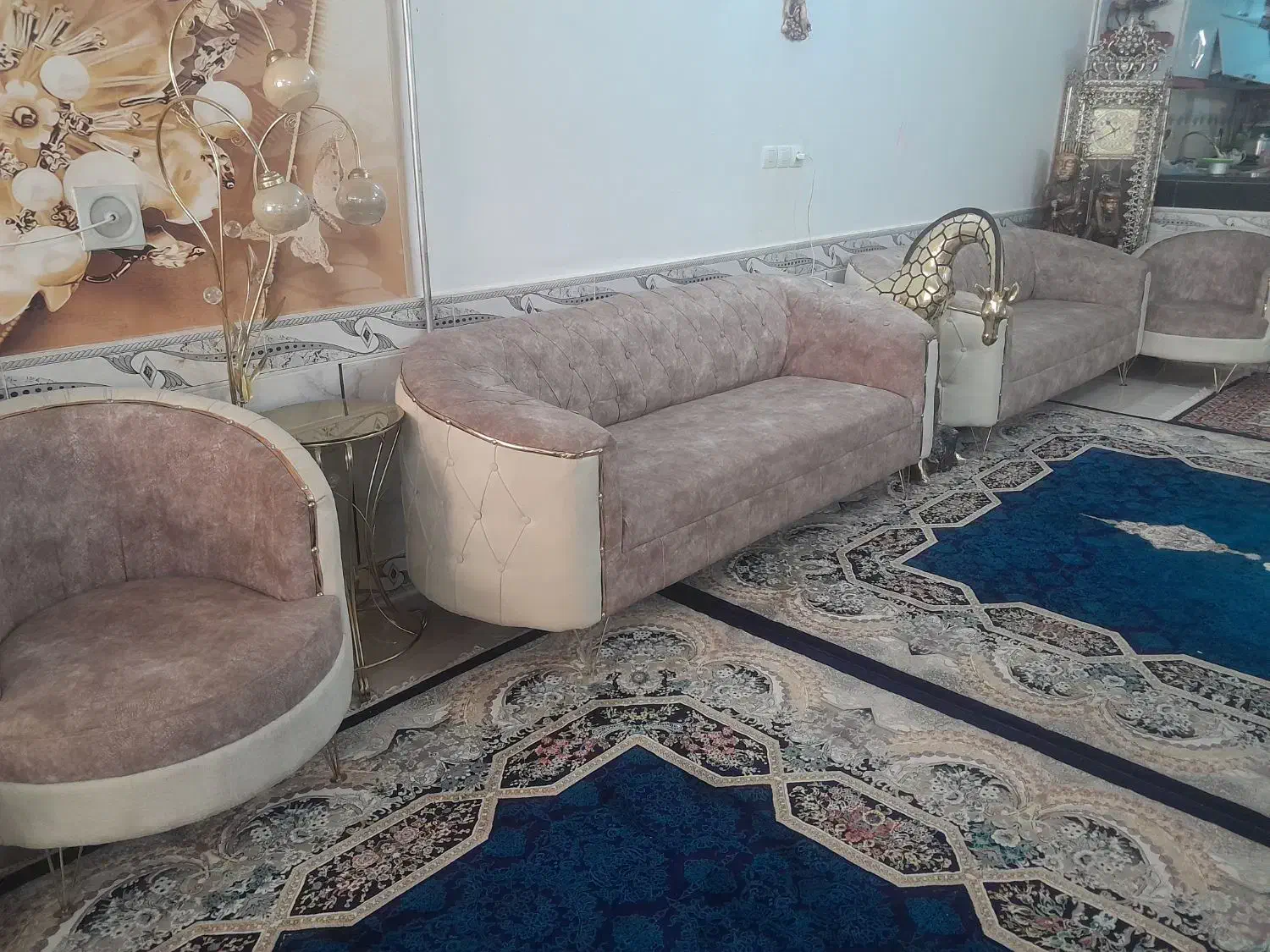 مبل هشت نفره چستر|مبلمان خانگی و میز عسلی|تربت‌حیدریه, فتح المبین|دیوار