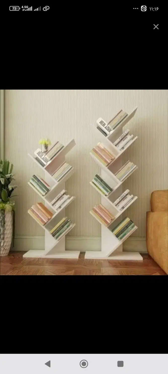 کتابخانه درختی|کتابخانه، شلف، قفسههای دیواری|کاشان, آیت الله سعیدی|دیوار