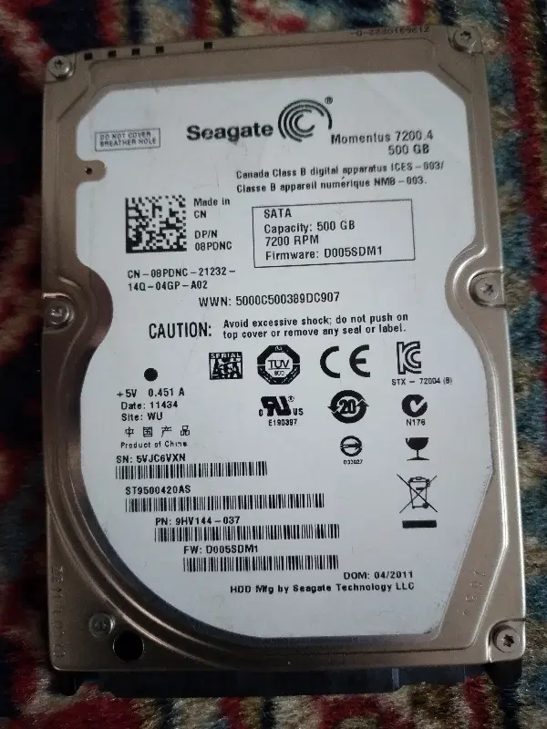 Hard-edged Seagate Momentus7200|قطعات و لوازم جانبی رایانه|قائم‌شهر, |دیوار