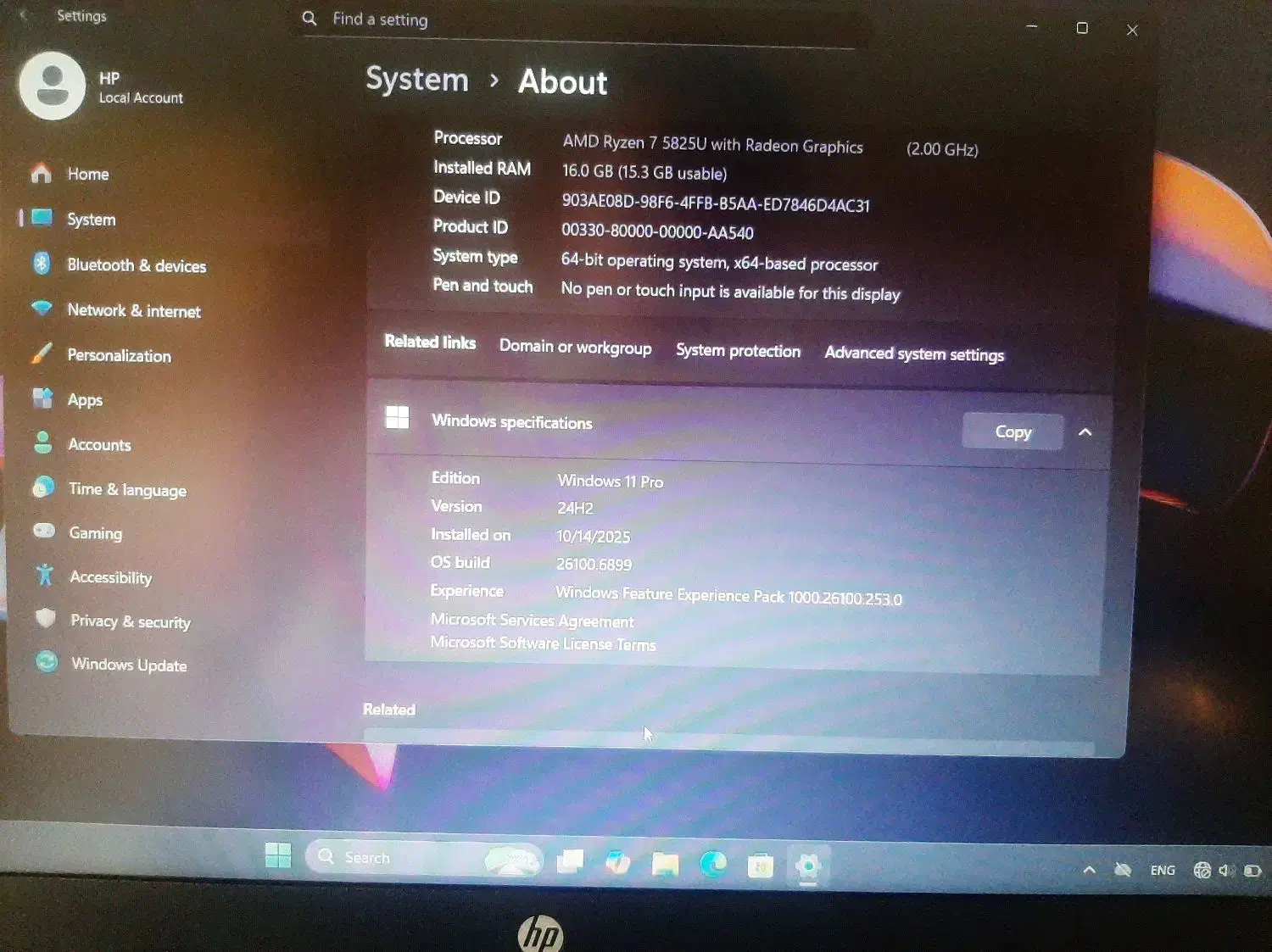 لپتاپ HP   15s|رایانه همراه|تهران, خزانه|دیوار