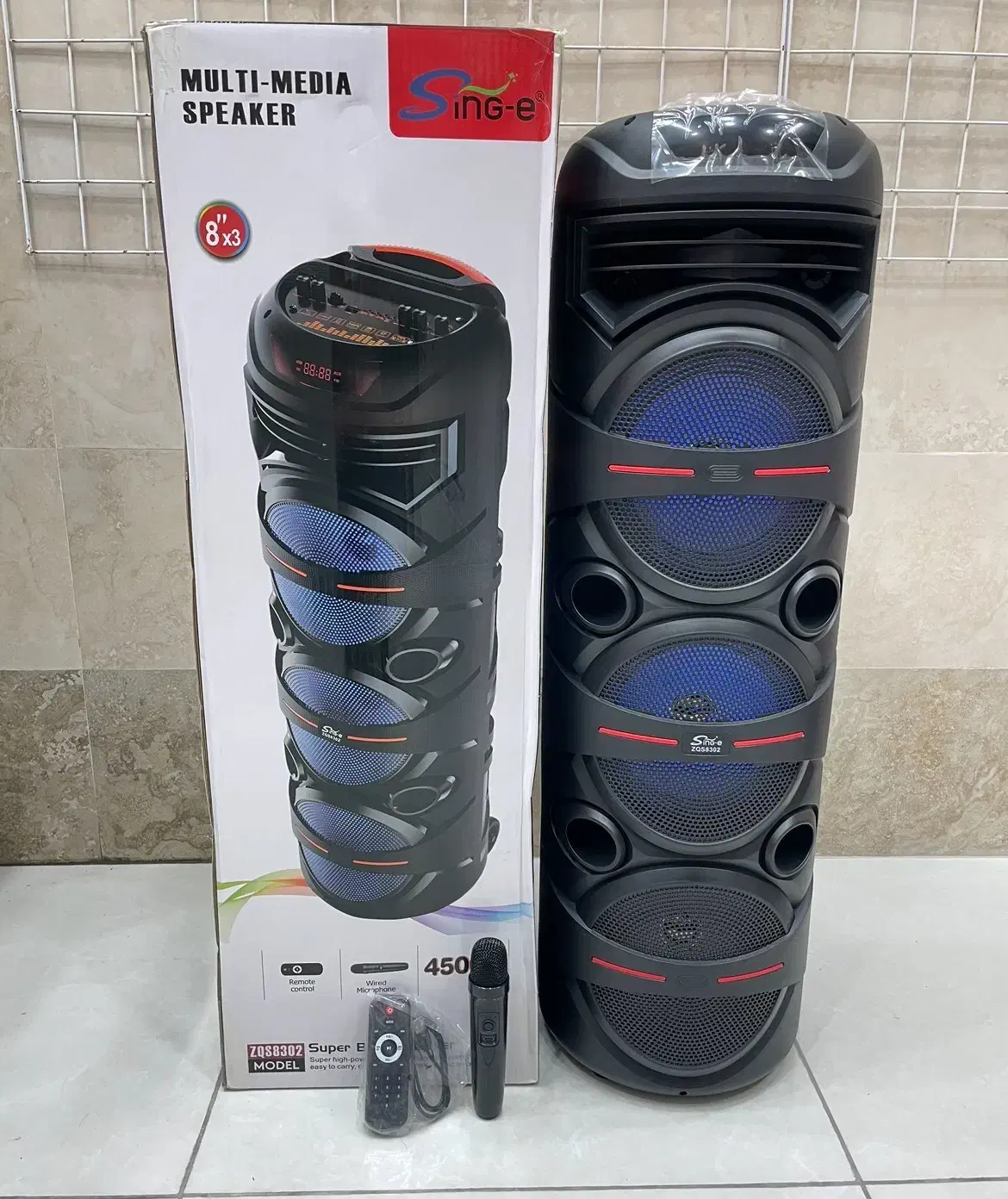 اسپیکر بلوتوثی ۲۴ اینچ مدل ۸۳۰۲|سیستم صوتی خانگی|بندر ماهشهر, |دیوار