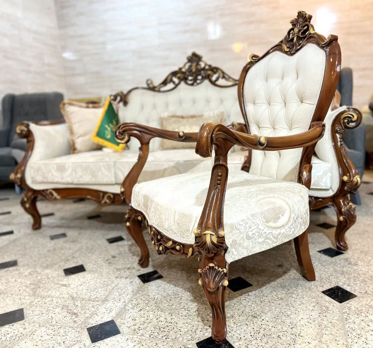 مبل استیل سلطنتی ماهلین|مبلمان خانگی و میز عسلی|همدان, |دیوار