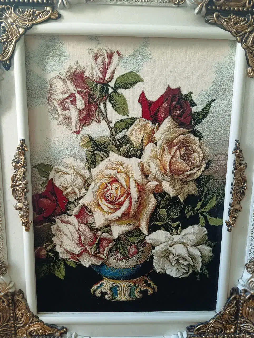 تابلوفرش گل|تابلو فرش|قم, باجک دو|دیوار