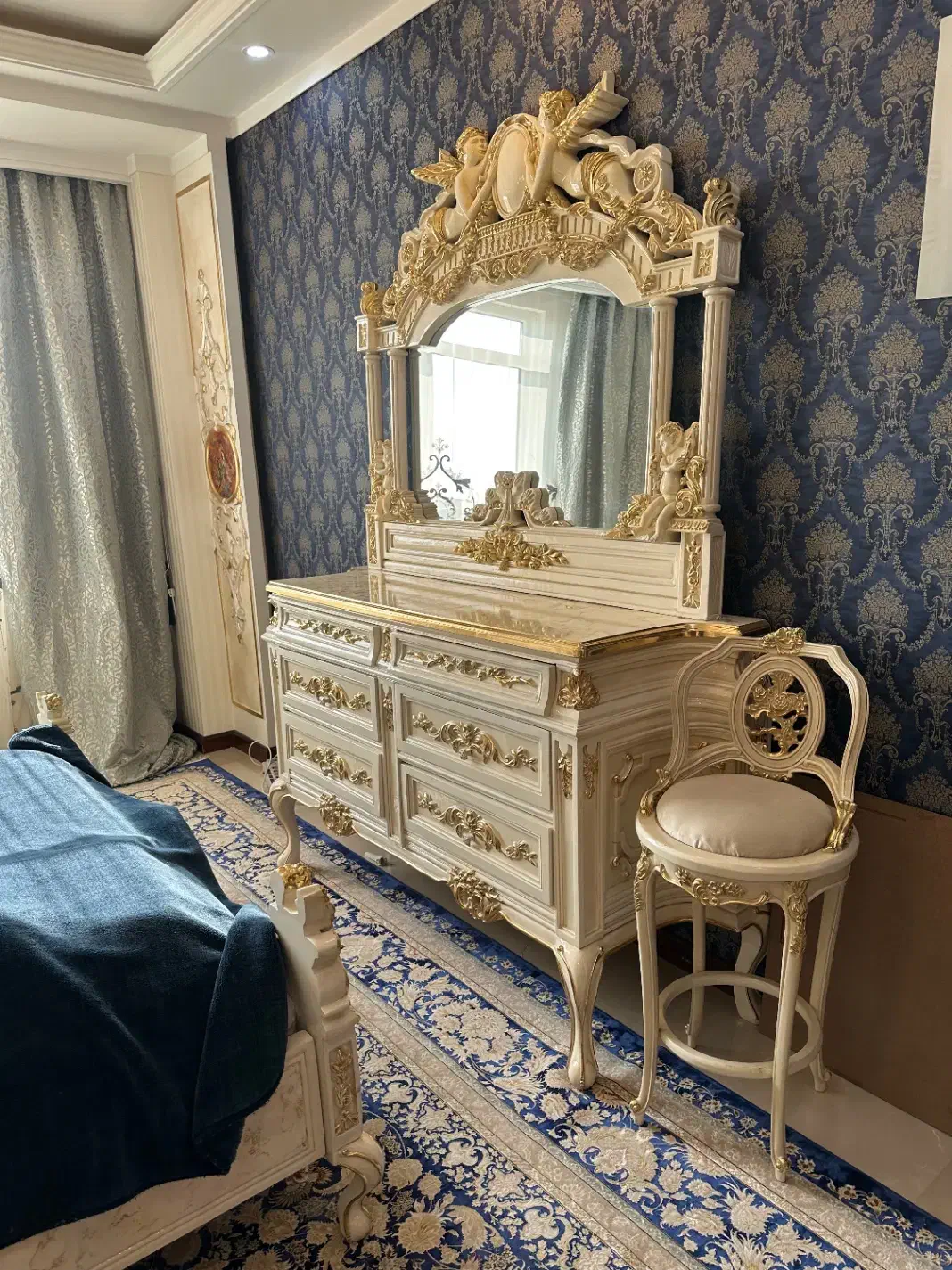 سرویس خواب سلطنتی دونفره داتیس باشکوه ترک در حدخاص|تخت و سرویس خواب|تهران, سازمان برنامه شمالی|دیوار