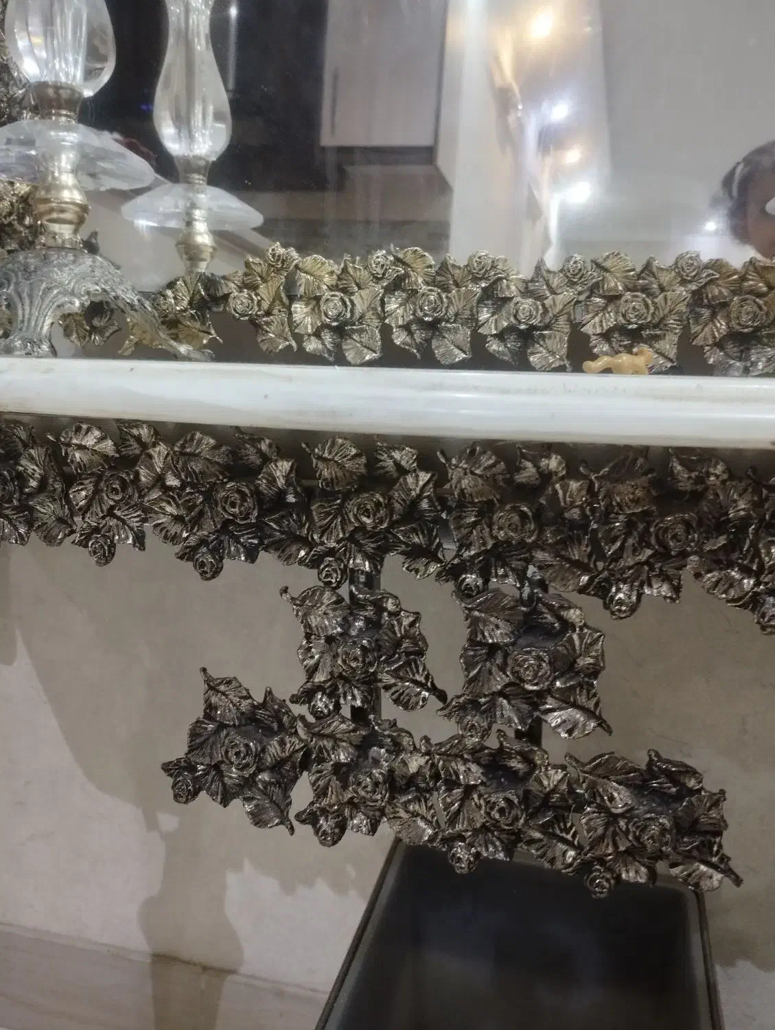 آینه شمعدان برنج|بوفه، ویترین، کنسول|تهران, افسریه شمالی|دیوار