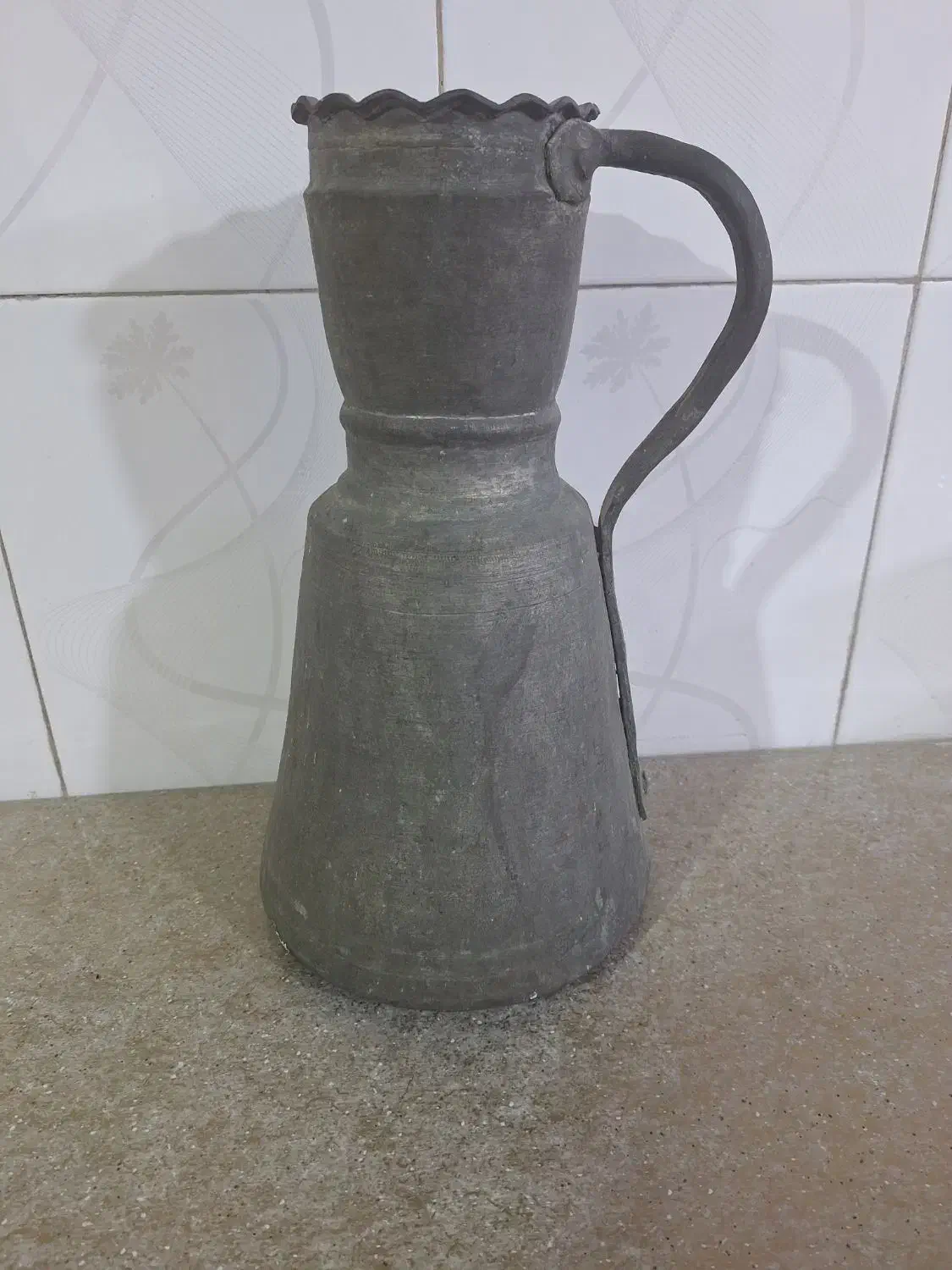 پارچ (آبریز) و دیگچه مسی قدیمی|کلکسیون اشیاء عتیقه|فولادشهر, B5|دیوار