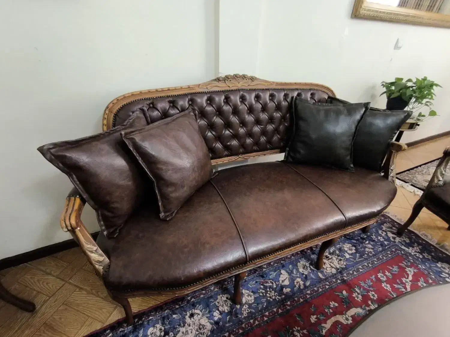 مبل استیل چرم آنتیک و سفارشی ساز|مبلمان خانگی و میز عسلی|پردیس, فاز ۱|دیوار