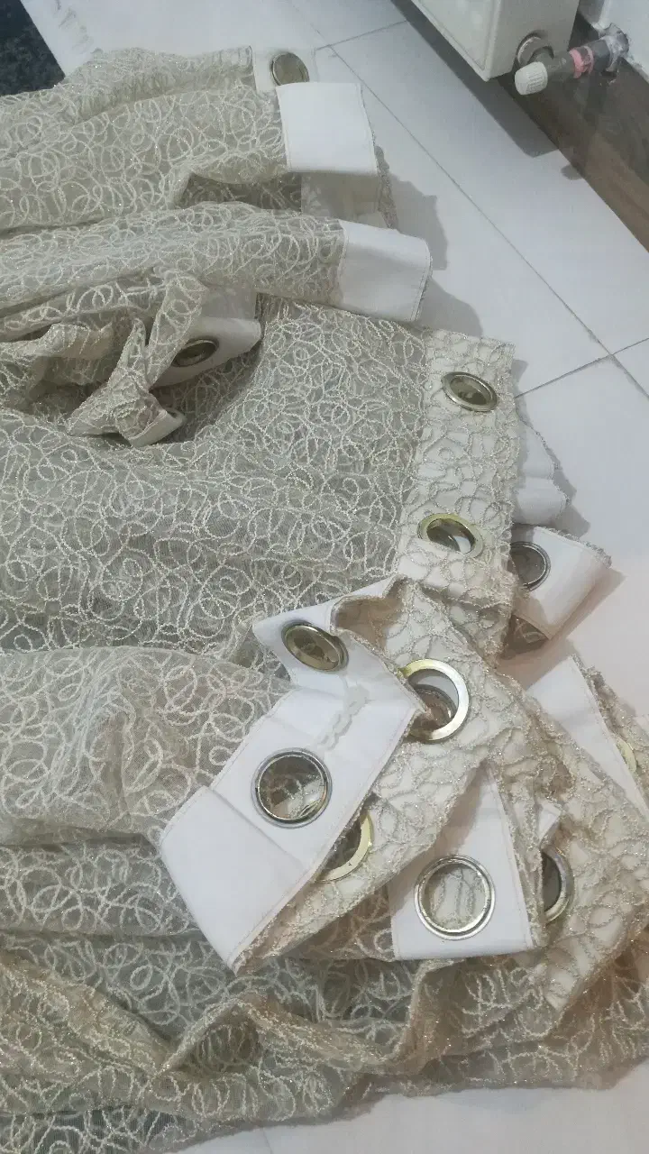 سه عدد پرده پذیرای در حدنو بدون پارگی|پرده، رانر، رومیزی|آمل, |دیوار