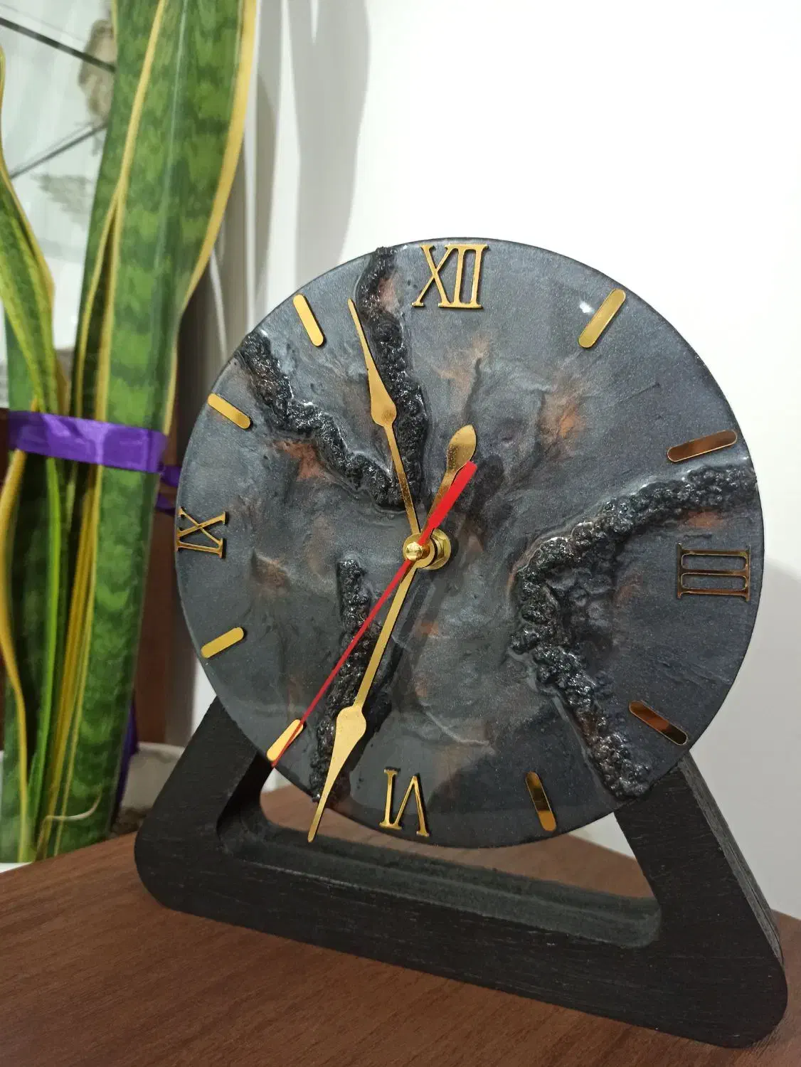 ساعت رومیزی رزینی|صنایع دستی و سایر لوازم تزئینی|شیرود, |دیوار