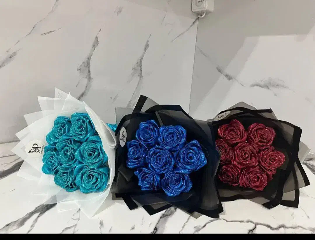 دسته گل روبانی|گل مصنوعی|قدس, شهر‌قدس|دیوار