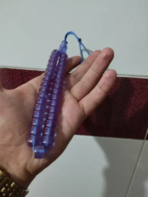 تسبیح سندلوس یاسی و بنفش رنگ فوق کلکسیونی|جواهرات|ارومیه, |دیوار