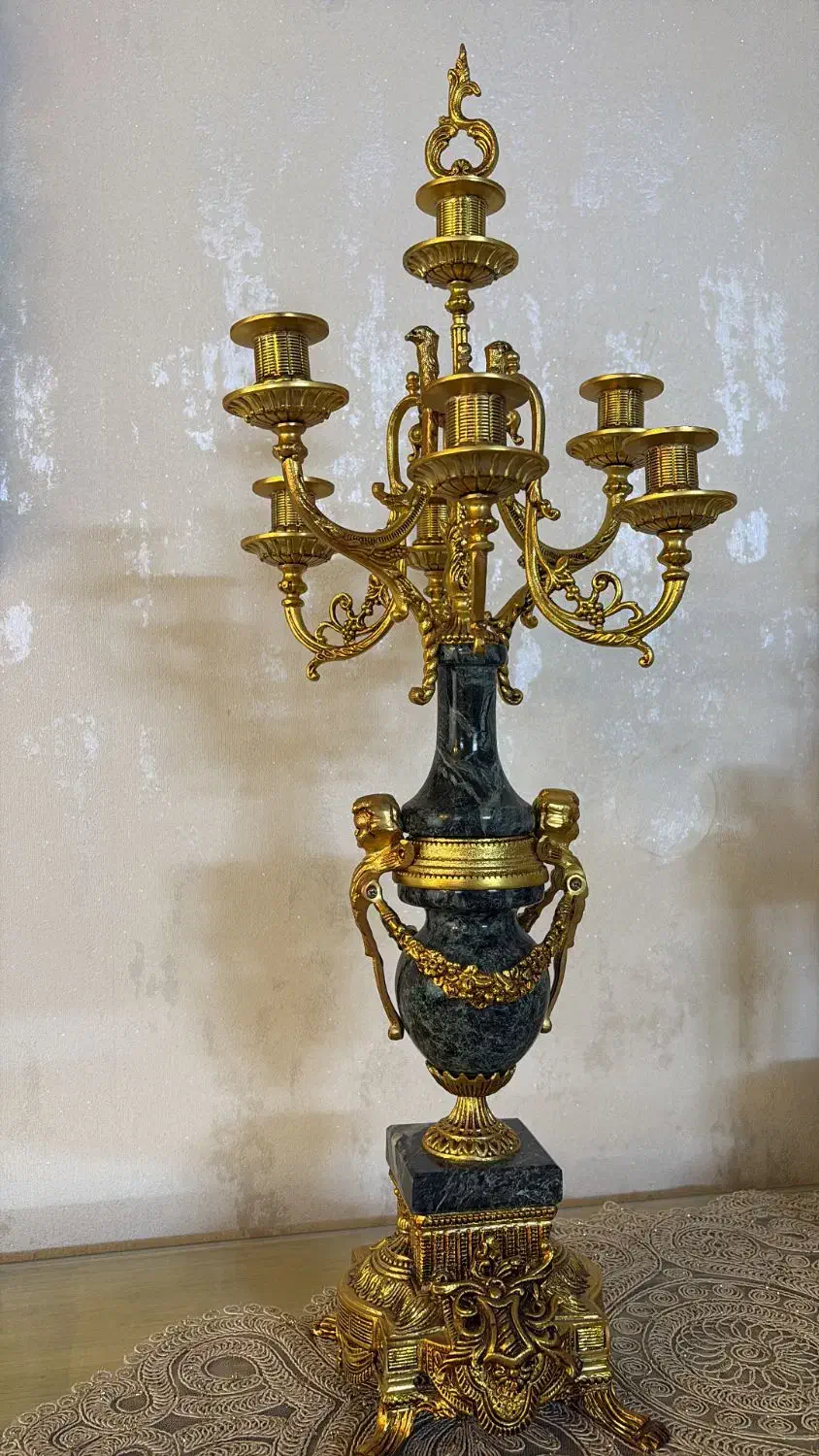 ساعت و شمعدان برنج|ساعت دیواری و تزئینی|ری, ظهیرآباد|دیوار