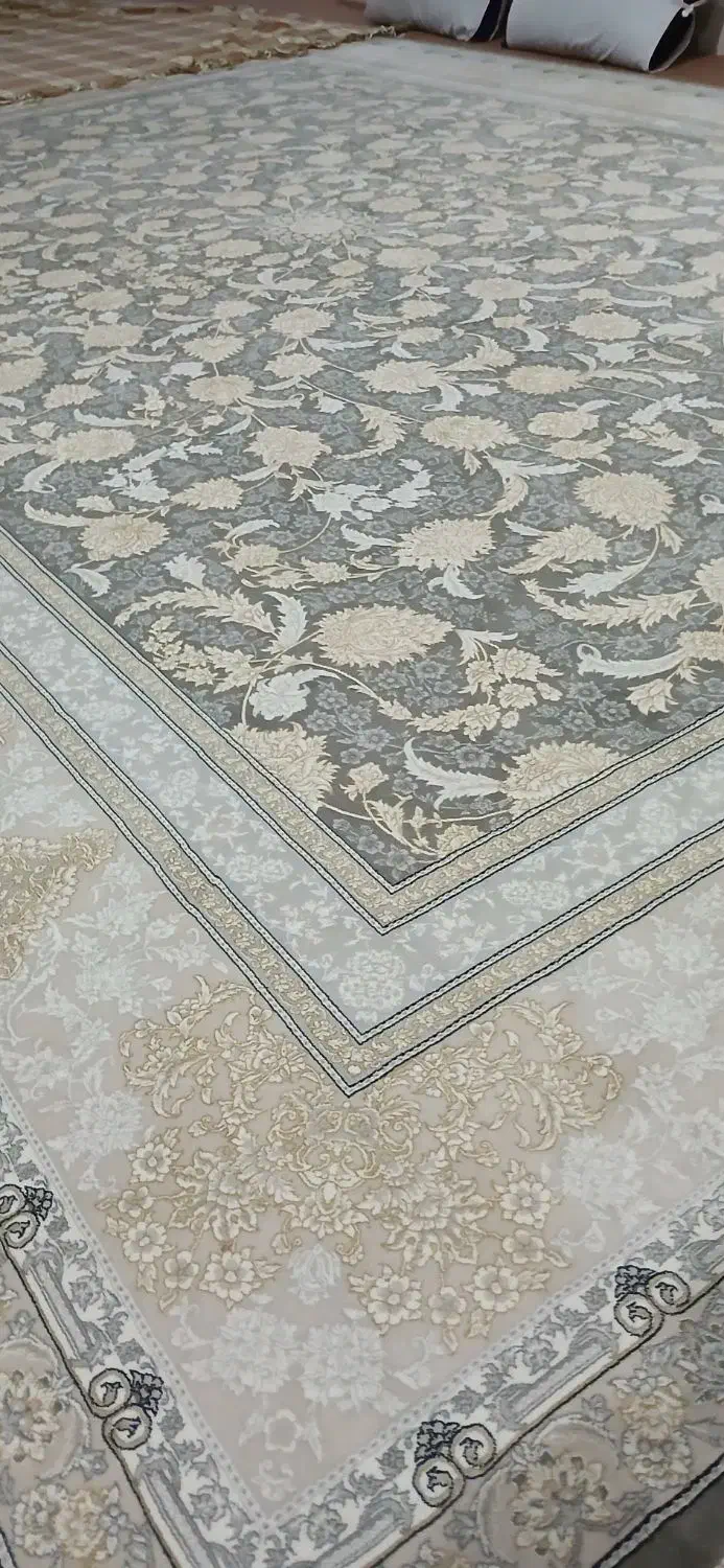 فرش ۹متری طلایی طوسی|فرش|ملایر, |دیوار