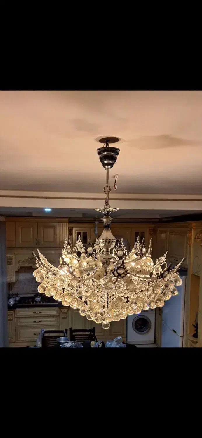 لوستر + ۳عدد لوستر دیواری|لوستر و چراغ آویز|قزوین, |دیوار