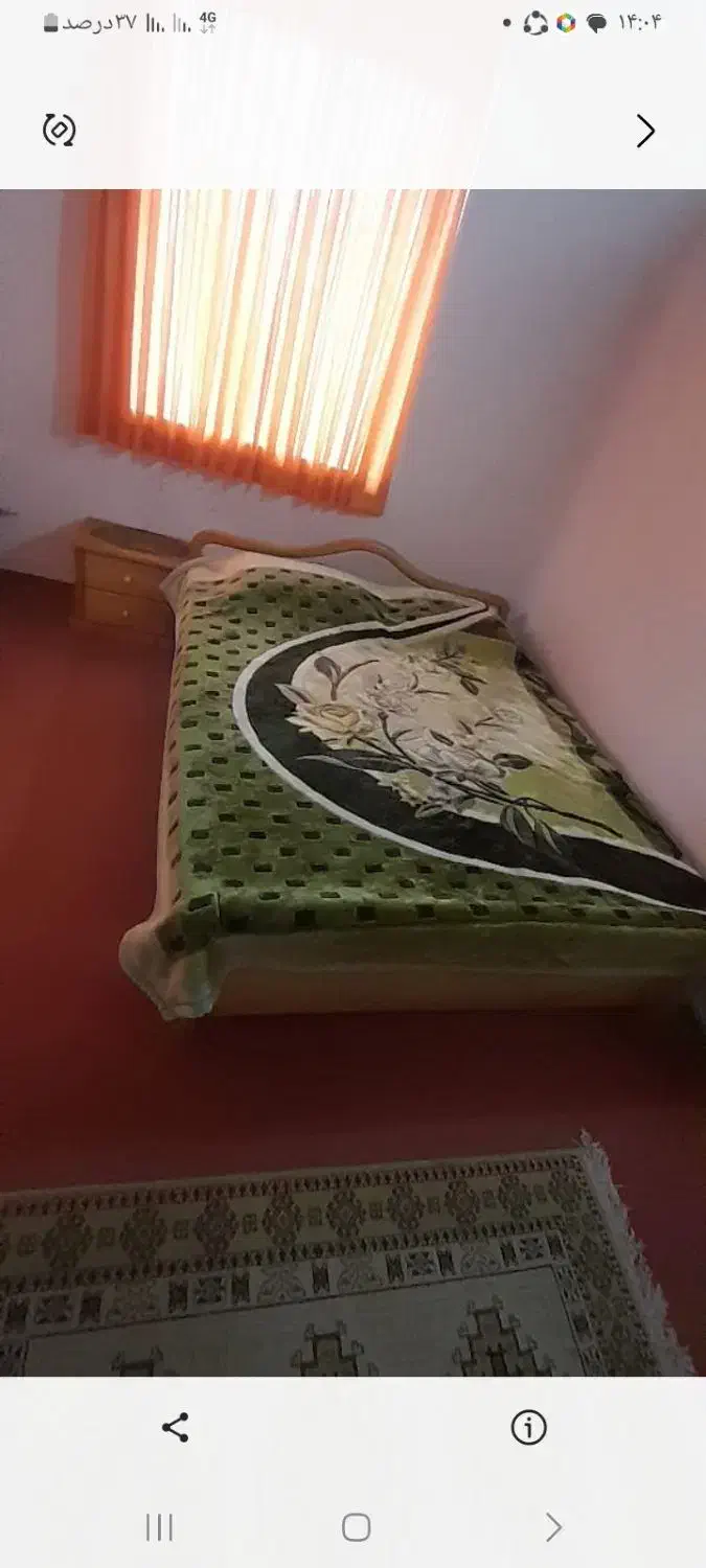 تخت دونفره چوبی نرادباتشک و میزارایش|تخت و سرویس خواب|رویان, |دیوار