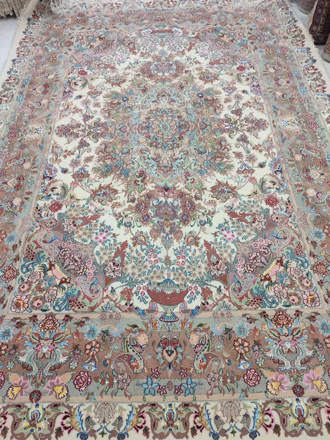 تک 9متری دستباف طرح سیمرغ|فرش|کاشمر, |دیوار