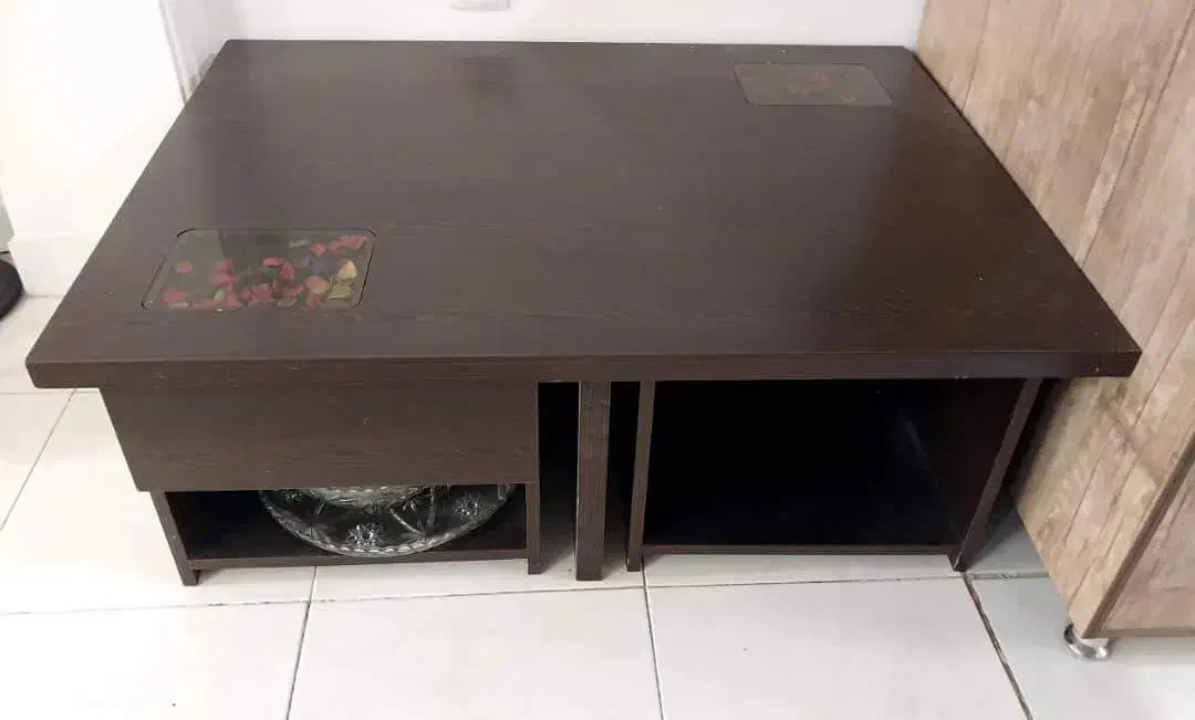 میز عسلی مربع چوب ام دی اف دو میز و دو کشو دارد|مبلمان خانگی و میز عسلی|رشت, لاکانی|دیوار