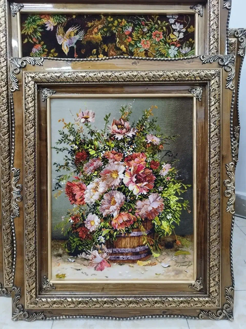 انواع تابلو فرش دستبافت گل مناسب کادو/نقدی واقساطی|تابلو فرش|تهران, لویزان|دیوار