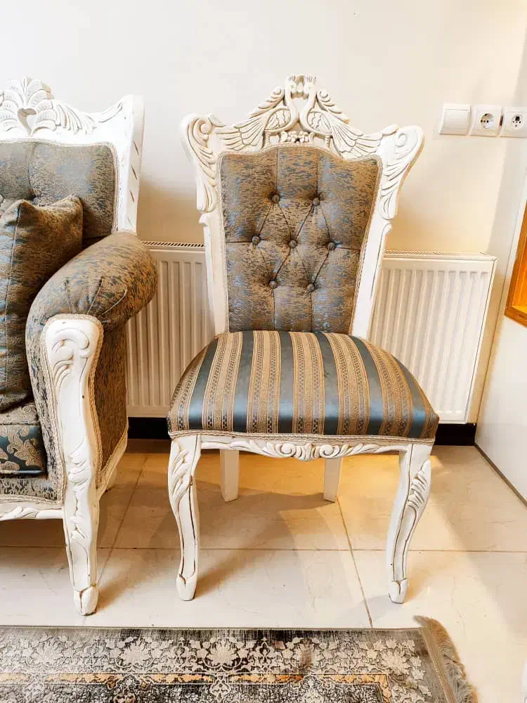 یک دست مبل ۹ نفره استیل همراه با ناهارخوری ۸ نفره|مبلمان خانگی و میز عسلی|گرگان, |دیوار