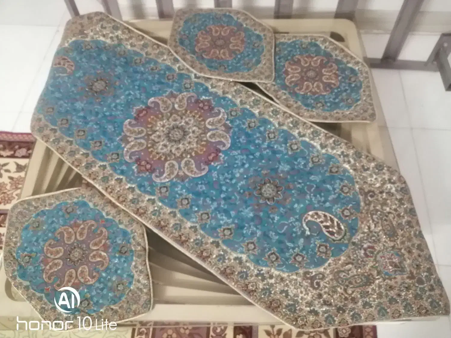 رومیزی ترمه|پرده، رانر، رومیزی|فولادشهر, C8|دیوار