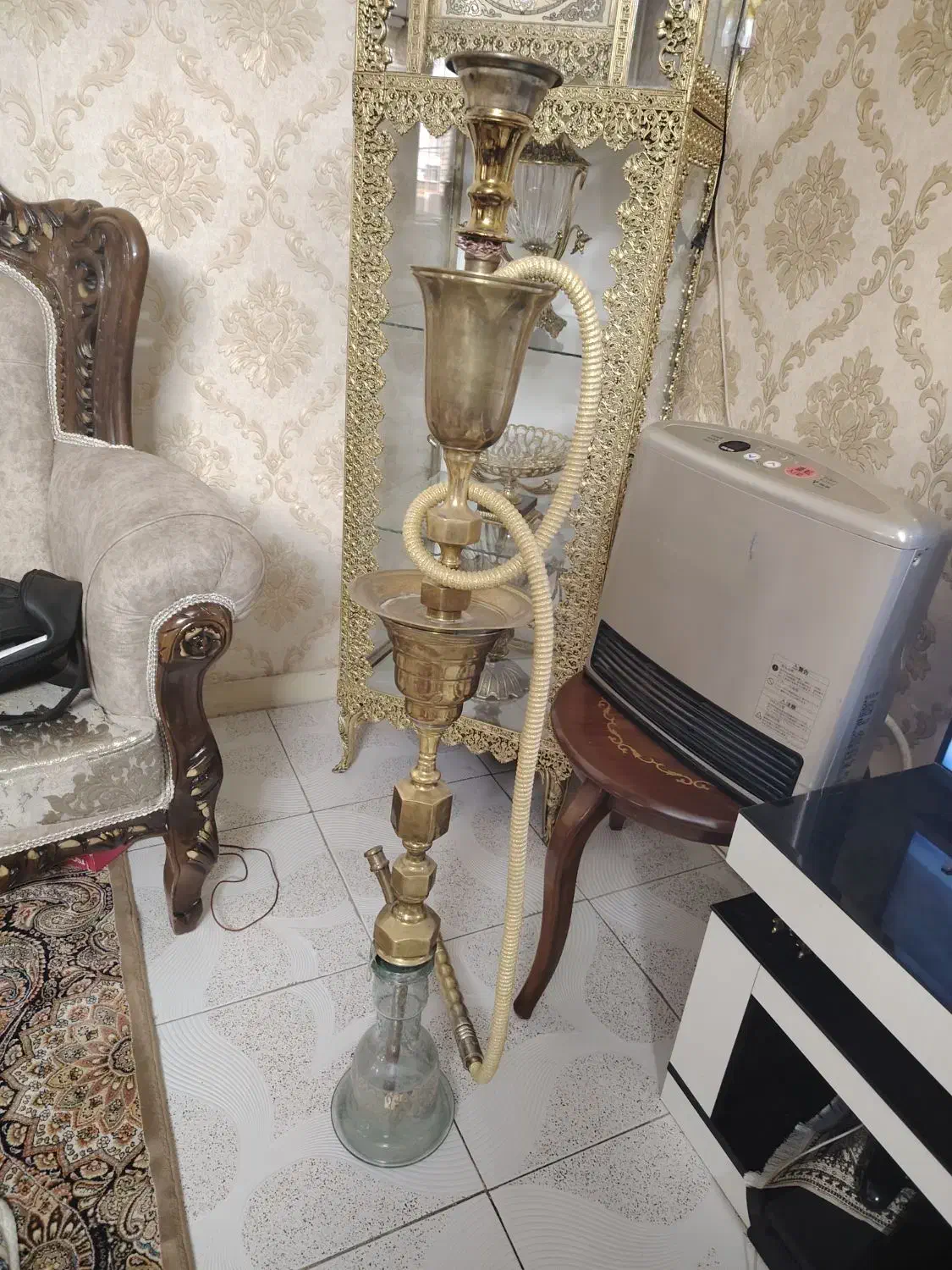 قلیون برنزی|صنایع دستی و سایر لوازم تزئینی|اندیشه, اندیشه فاز ۱|دیوار