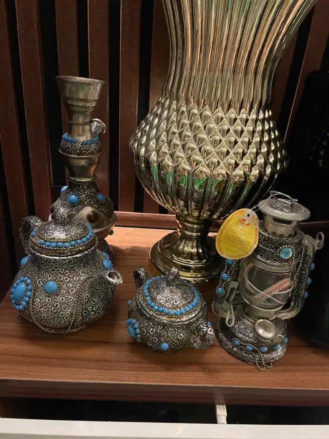 ظروف ۴ تیکه طرح نقره|صنایع دستی و سایر لوازم تزئینی|اهواز, کمپلو شمالی|دیوار