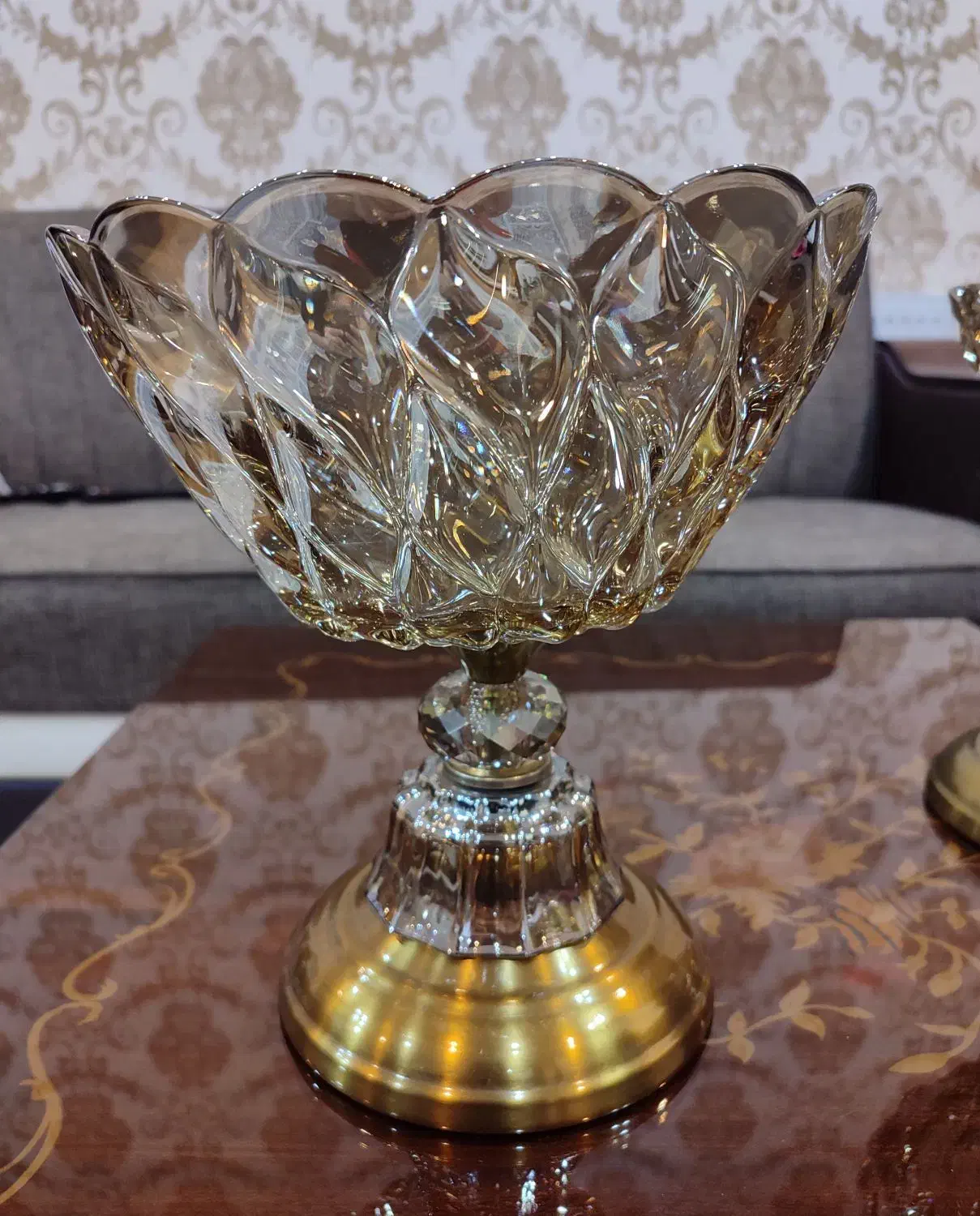 میوه خوری و شکلات خوری کریستال شامپاینی|ظروف سرو و پذیرایی|گرگان, |دیوار