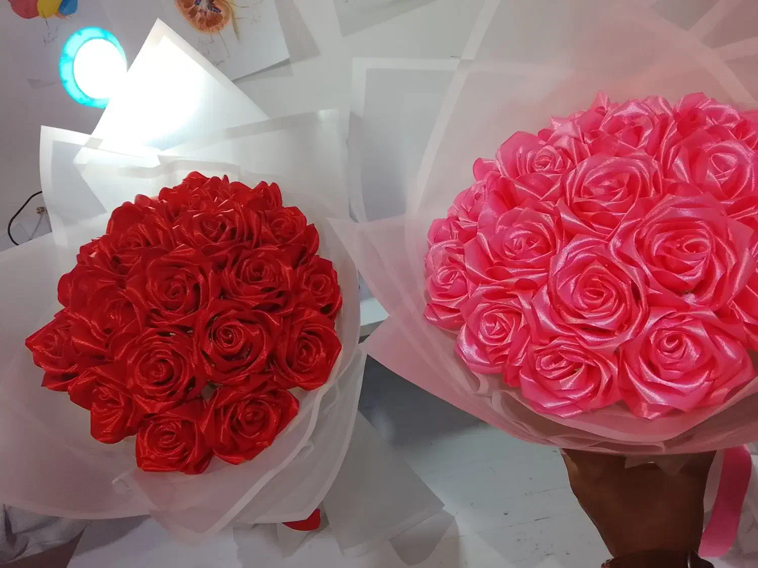 دسته گل روبانی|گل مصنوعی|خرم‌آباد, |دیوار