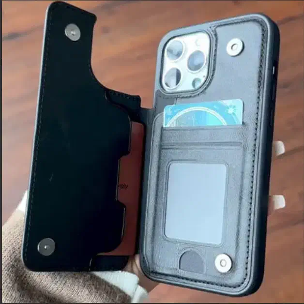 قاب چرمی جاکارتی دار آیفون ۱۲/۱۲ پرو|لوازم جانبی موبایل و تبلت|ساری, |دیوار